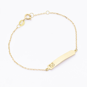 Pulseira Cadeado Em Ouro Amarelo Maciça 14cm 
