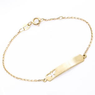 Pulseira Cadeado Em Ouro Amarelo Maciça 14cm 