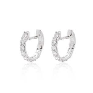 Brinco Argola Em Ouro Branco 