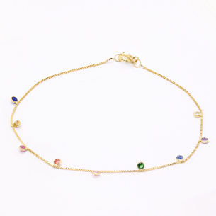 Pulseira Dambete  Em Ouro Amarelo 18cm 
