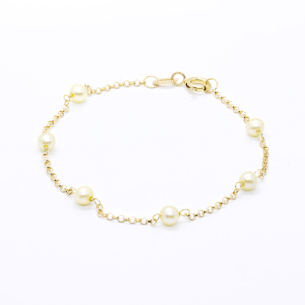 Pulseira   Em Ouro Amarelo 13cm 