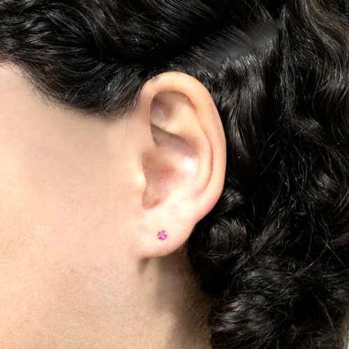 Brinco Cálice 3mm Zircônia