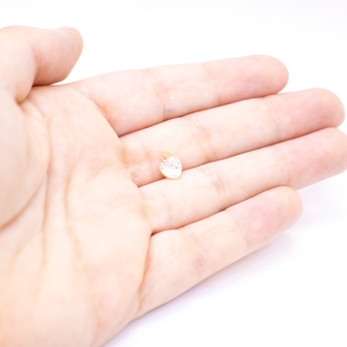 Pingente Coração Em Ouro Amarelo Com Zircônia Branca