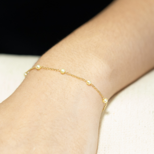 Pulseira Em Ouro Amarelo 13cm 