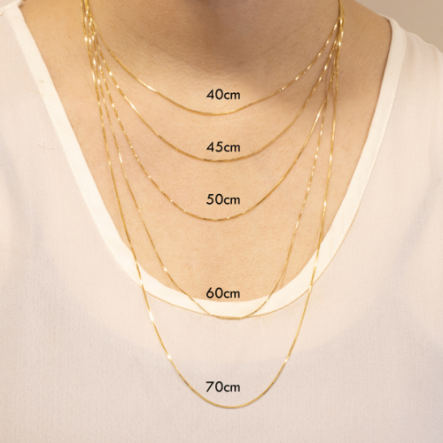 Corrente em Ouro 18k Cordão Laser