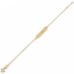 Pulseira Cadeado Em Ouro Amarelo Maci&ccedil;a 14cm 