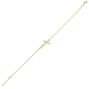Pulseira Elo Portugu&ecirc;s Em Ouro Amarelo Maci&ccedil;a 18cm 