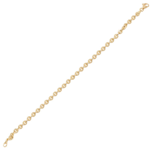 Pulseira Bailarina Em Ouro Amarelo Oca 19cm 