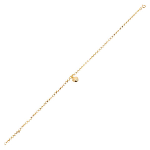 Pulseira Elo Portugu&ecirc;s Em Ouro Amarelo Oca 25cm 
