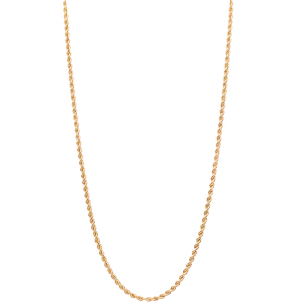 Corrente Corda Laser Em Ouro Amarelo