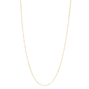Corrente Veneziana Elo Longo Em Ouro Amarelo Maciça