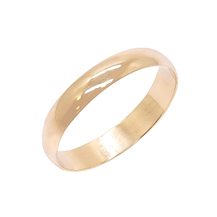 Aliança Polido Em Ouro Amarelo 3.80mm