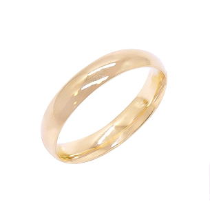 Aliança Polido Em Ouro Amarelo 4.20mm