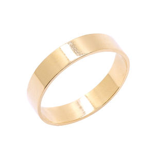 Aliança Quadrada Em Ouro Amarelo 4.40mm