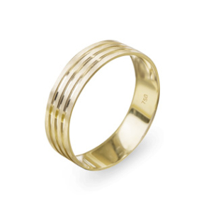 Aliança Anatomica Em Ouro Amarelo 6.00mm