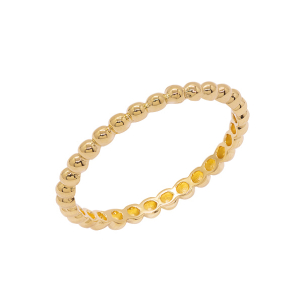 Anel Bolinhas P Em Ouro Amarelo