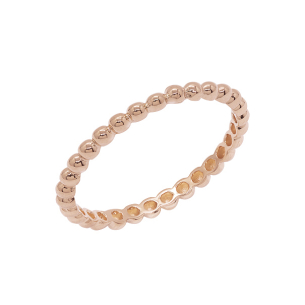 Anel Bolinhas P Em Ouro Rosé