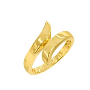 Anel Fio Polido Em Ouro Amarelo