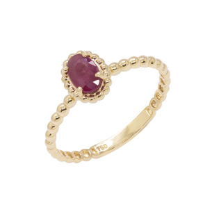 Anel La Sphere Em Ouro Amarelo Com 1 Rubi Oval