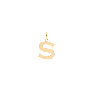 Pingente Letra S Em Ouro Amarelo