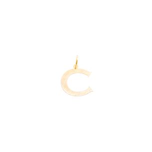Pingente Letra C Em Ouro Amarelo