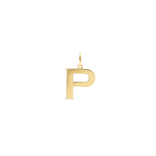 Pingente Letra P Em Ouro Amarelo