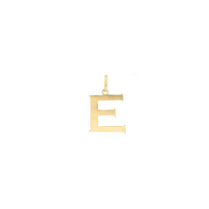 Pingente Letra E Em Ouro Amarelo