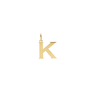 Pingente Letra K Em Ouro Amarelo