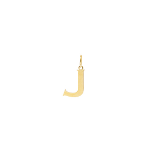 Pingente Letra J Em Ouro Amarelo