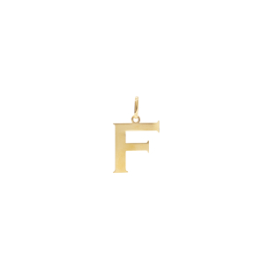 Pingente Letra F Em Ouro Amarelo
