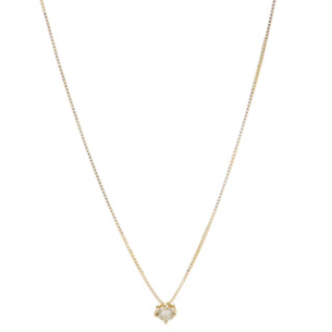Gargantilha Ponto De Luz Em Ouro Amarelo 45cm Com 1 Diamante Redondo 0.10ct