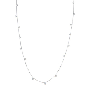 Gargantilha Dambete Em Ouro Branco 45cm 