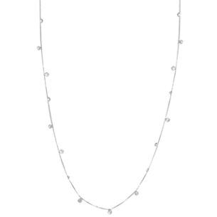  Gargantilha Dambete Em Ouro Branco 50cm