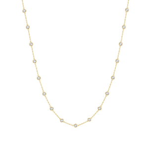 Gargantilha Dambete  Em Ouro Amarelo 45cm 